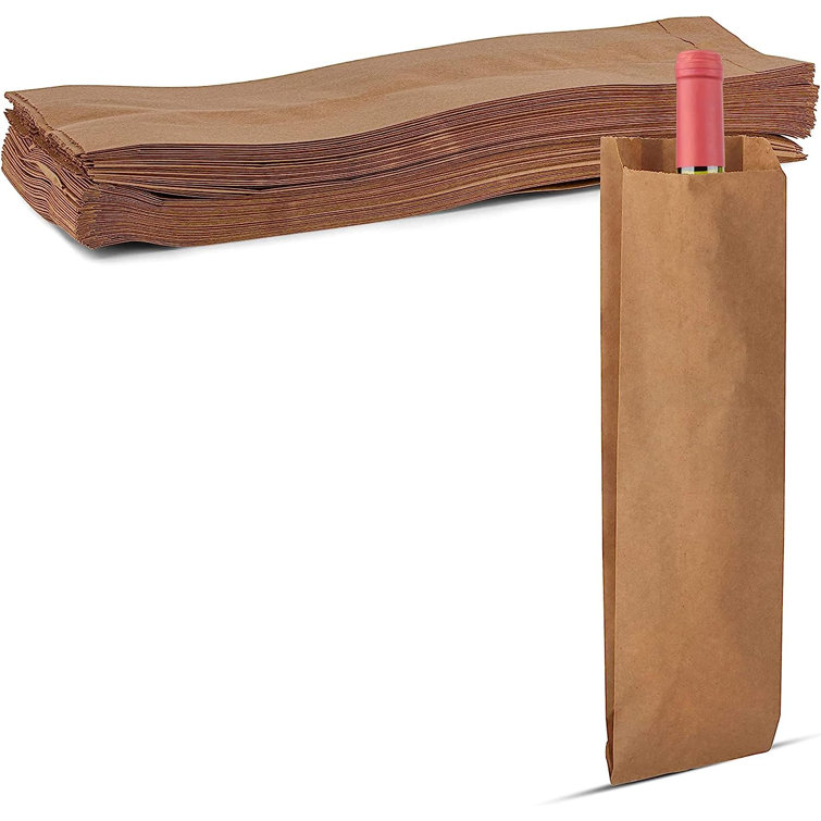 MT Products Quart Brown Paper Wine bags for Wine bottles Gifts Wayfair